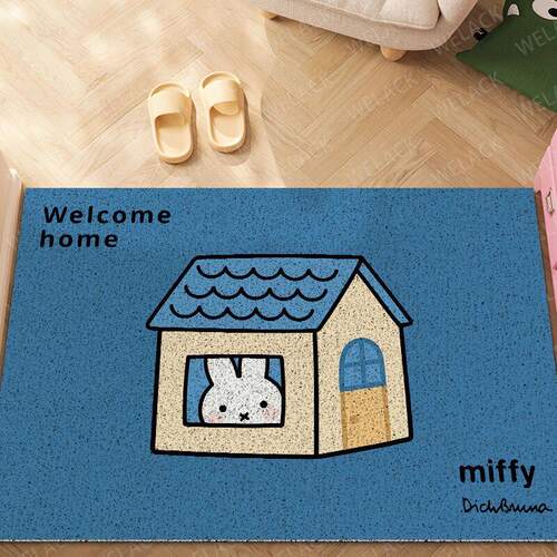 miffy米菲兔入户门垫卡通Welcome Home丝圈地垫玄关换鞋垫耐脏垫