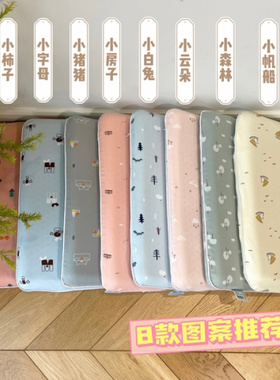 泰国天然乳胶枕全棉纯棉可爱卡通枕儿童乳胶面包枕头乳芯30x50cm