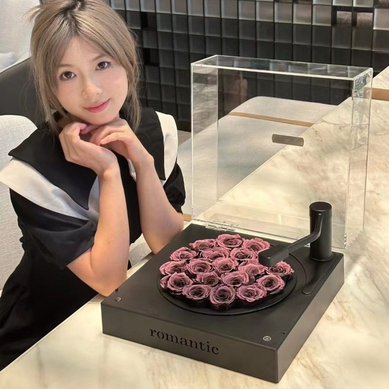永生花留声机玫瑰花摆件复古蓝牙音响音乐盒情人节送女友生日礼物,商业/办公家具,花坛/花箱,淘宝优惠券,粉丝福利购,淘宝优惠卷