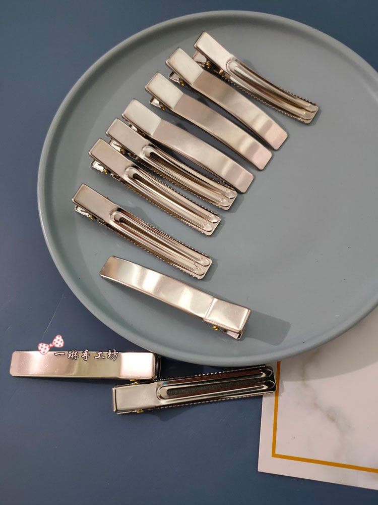 一琳手工DIY发饰材料配件 6cm铜钉双叉夹鸭嘴夹头饰夹diy配饰发卡