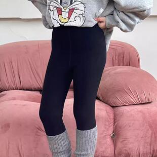 现货2025冬款波拉BORA韩国童装女童自发热袜套加绒弹力打底裤亲子