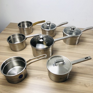 瑕疵清仓304不锈钢复合底奶锅小汤锅婴儿辅食小奶锅煮面热牛奶锅