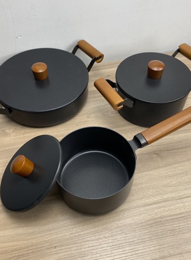 工厂瑕疵430加厚一体钢不粘涂层锅不锈钢16奶锅18汤锅24平底锅