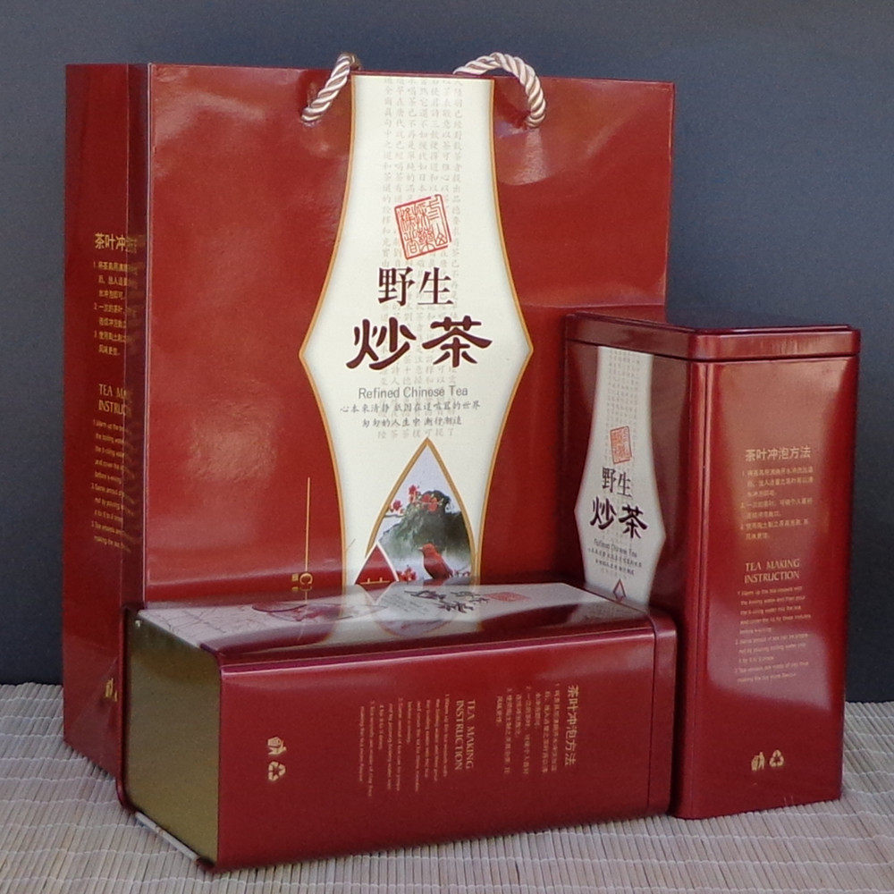 揭阳坪上炒茶芯 高山茶叶 铁罐礼盒装浓香炒茶 送礼佳品 净重500g