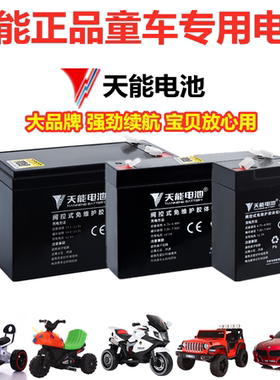 天能童车电瓶儿童电动汽车摩托电子秤蓄电池6伏V4V4.5安12伏V7v12