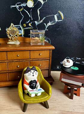 猫部杂货撸猫日常可爱摆件日式闲暇治愈时刻微场景公仔车载礼物