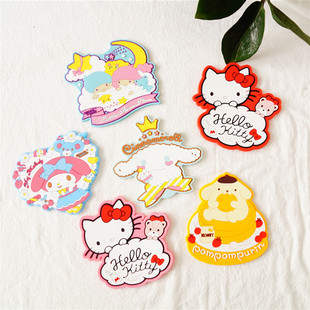 猫部杂货 日系 少女心可爱卡通硅胶杯垫 甜美大耳布丁狗马克杯垫