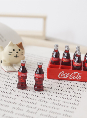猫部杂货娃娃屋迷你仿真可乐微缩食玩摆件 一打汽水微场景DIY配件