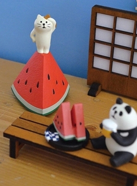 猫部杂货夏日观察三毛猫西瓜熊猫