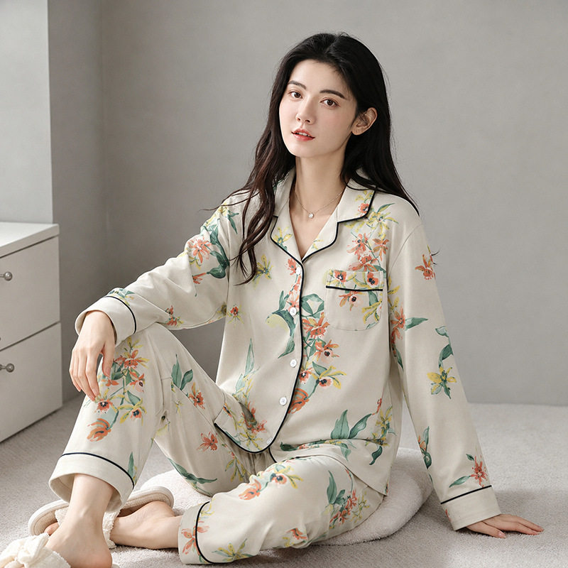美梦2026年春夏套装纯棉家居服女长袖长裤睡衣可外穿女新款休闲高
