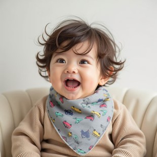 纯棉婴儿口水巾新生婴幼儿宝宝防吐奶围嘴a类三角巾围兜围脖春夏