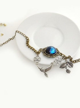 韩版夜光朋克风饰品水晶星辰手链