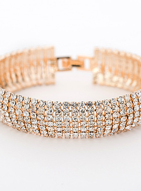 欧美首饰饰品女韩版手镯水晶女士手链手镯手链水钻B011