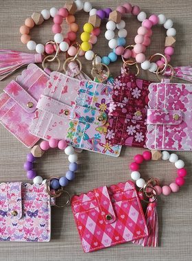 简约手链钥匙扣芭比娃娃卡套女士钱包女生化妆包装饰小钱夹