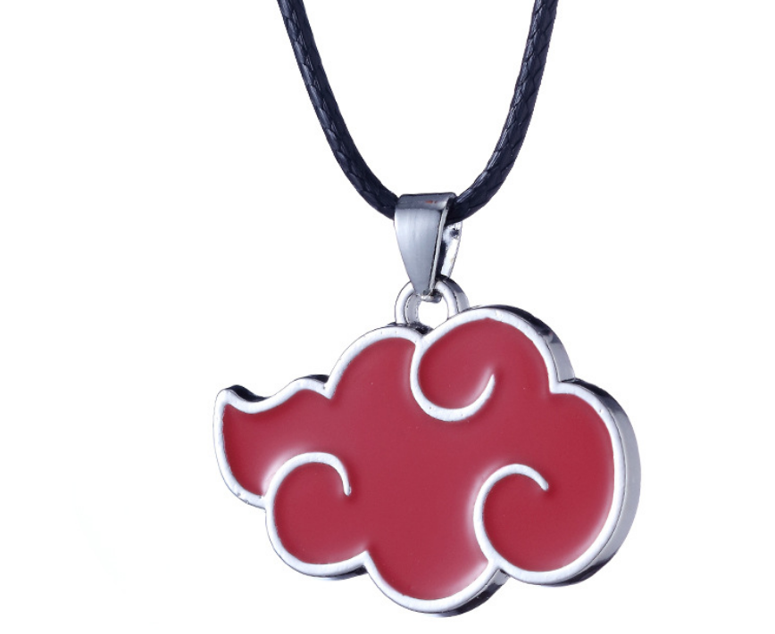 火影忍者晓组织红云时尚吊坠合金项链 外贸热销日本动漫周边饰品