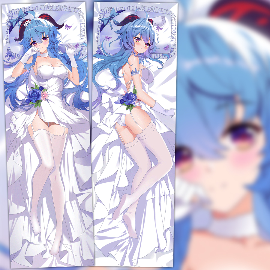 原神甘雨动漫周边抱枕双面等身超清抱枕套靠枕套二次元卡通礼物