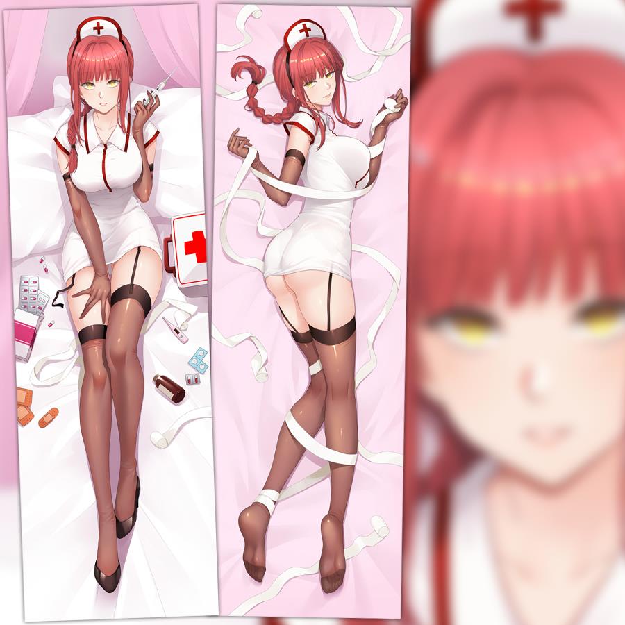 原创电锯人等身抱枕来图定制动漫二次元玛奇玛护士服含枕芯靠枕