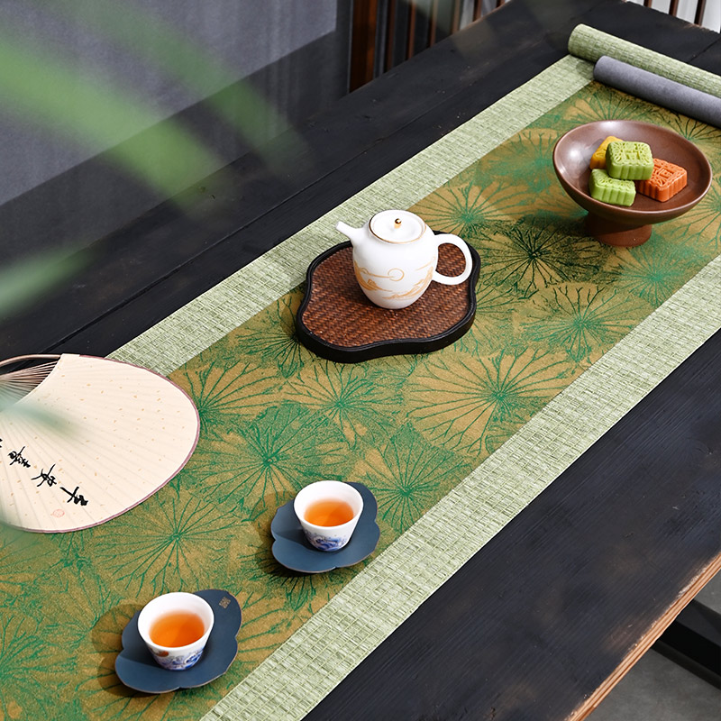 高档织锦桌旗中国风宋锦防水茶席