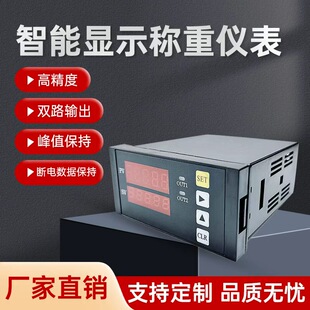 双通道双五位显示控制器测量拉压力 高精度称重传感器仪表