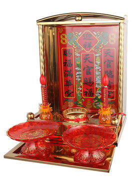 客厅不锈钢金色天官赐福
