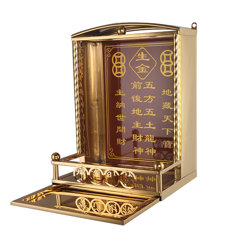 不锈钢佛龛挂墙五方五土龙神