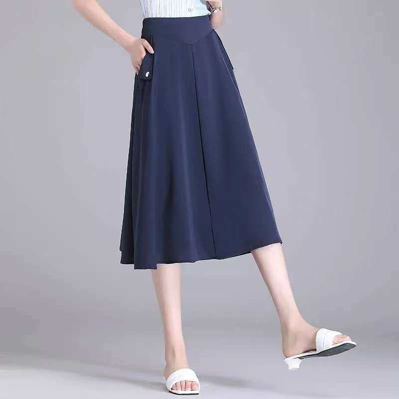 胖MM简约宽松百搭A字半身裙子韩版高级感中长款复古纯色女西装裙,女装/女士精品,半身裙,淘宝优惠券,粉丝福利购,淘宝优惠卷
