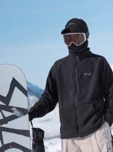 雪否 滑雪服抓绒内胆女摇粒绒户外保暖外套冲锋衣内胆男款抓绒衣