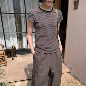 短袖欧货吸湿排汗棉女