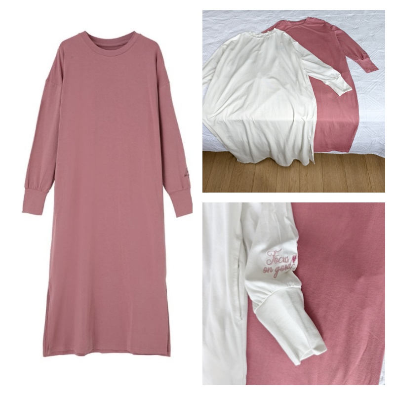 女士柔软亲肤睡裙长裙简约大方