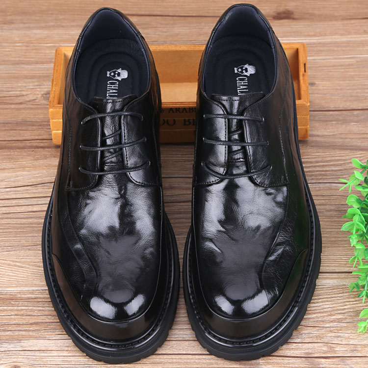 软底真皮商务防滑大头皮鞋英伦
