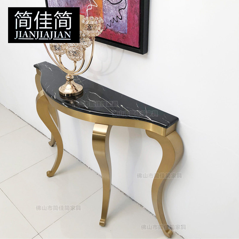 Jane Europe Stainless steel Arc Entrance cabinet Marble At the end of the corridor Aisle Wall Decorative table sofa Back a fewin the Residential furniture , Case/Taiwan class , Entrance station  category - from Buy2taobao.com to provide professional Taobao agent buy service