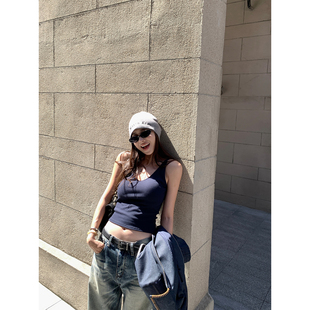 内搭上衣 自带胸垫工字吊带背心女秋修身 NanaByNana 巴塞旧事