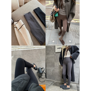 NanaByNana【小暖炉】加绒加厚打底裤女冬收腹提臀高弹紧身鲨鱼裤