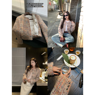 NanaByNana【香阀世家】可拆卸内胆彩编小香羽绒服女冬季保暖外套