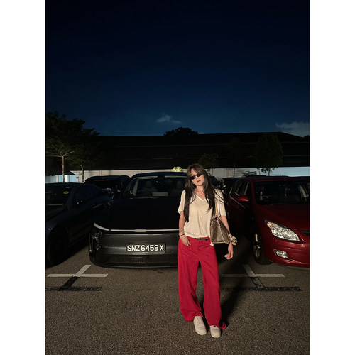NanaByNana【夏日浆果】RL天丝亚麻休闲裤女夏季砂洗爽滑直筒长裤