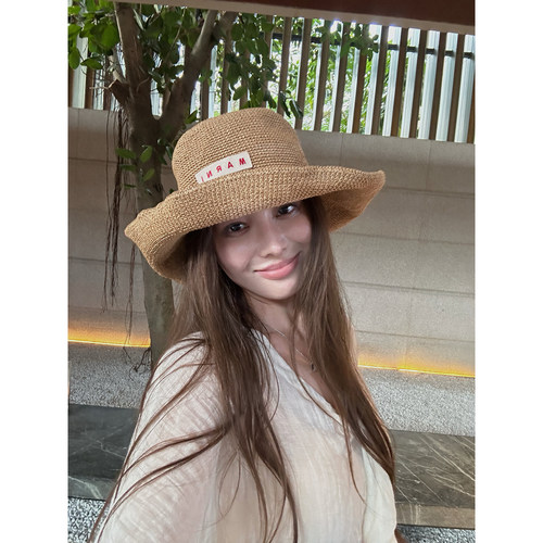 NanaByNana【Ma*ni假日】多色草编渔夫帽子女夏海边度假防晒草帽