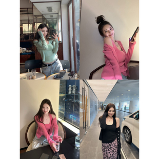 NanaByNana【春日来信】少女感羊毛针织开衫女春季显白背心两件套