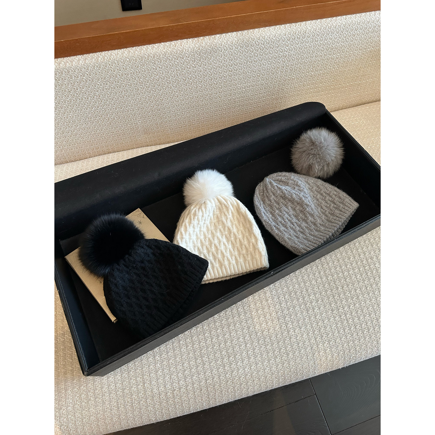 NanaByNana【奶糖慕斯】可拆卸狐狸毛球羊毛针织帽子女百搭毛线帽,服饰配件/皮带/帽子/围巾,帽子,淘宝优惠券,粉丝福利购,淘宝优惠卷