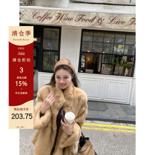 【3折粉丝福利】长款真兔毛皮草外套女