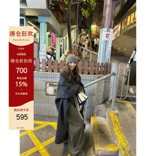 【6折粉丝福利】天丝羊绒双面呢大衣女冬长款羊毛毛呢外套