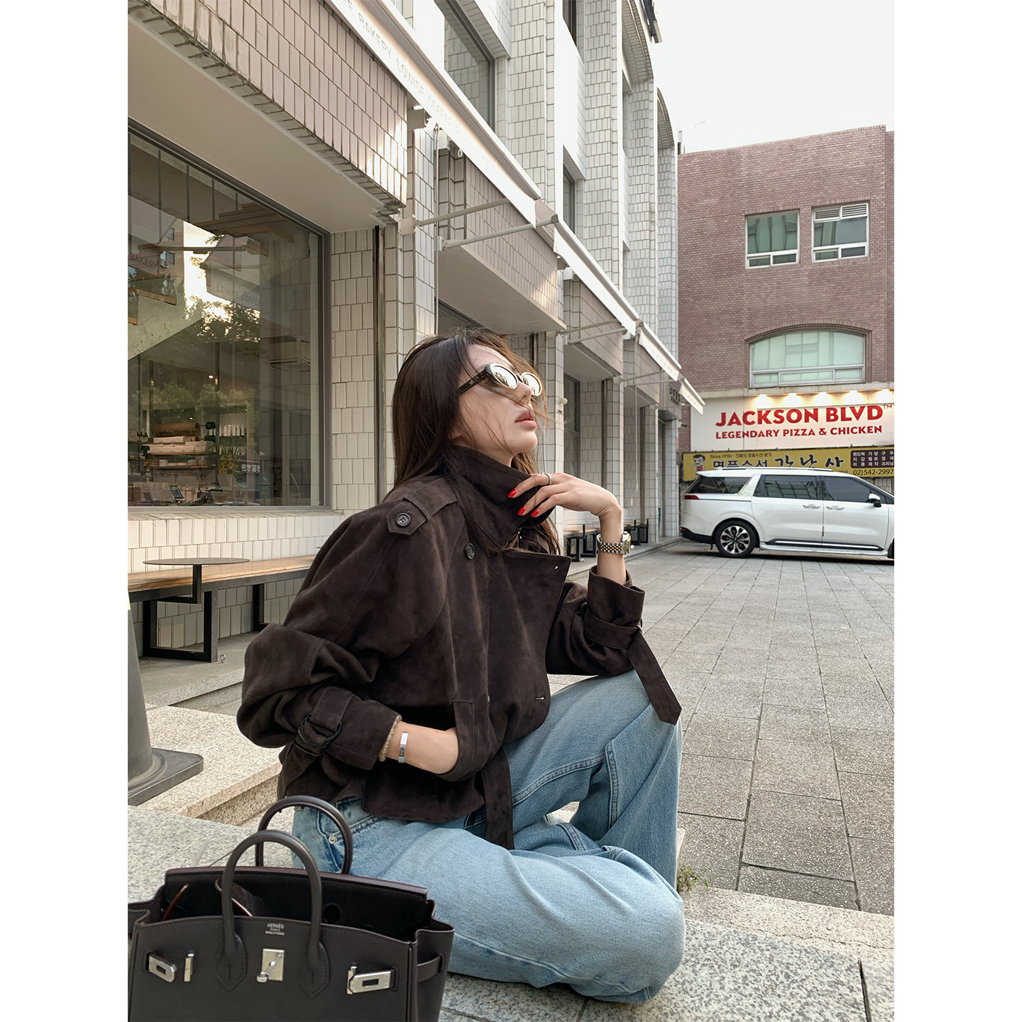 NanaByNana【埃塞荒野】进口绒面羊皮真皮皮衣女秋冬哑光风衣外套,女装/女士精品,皮衣,淘宝优惠券,粉丝福利购,淘宝优惠卷