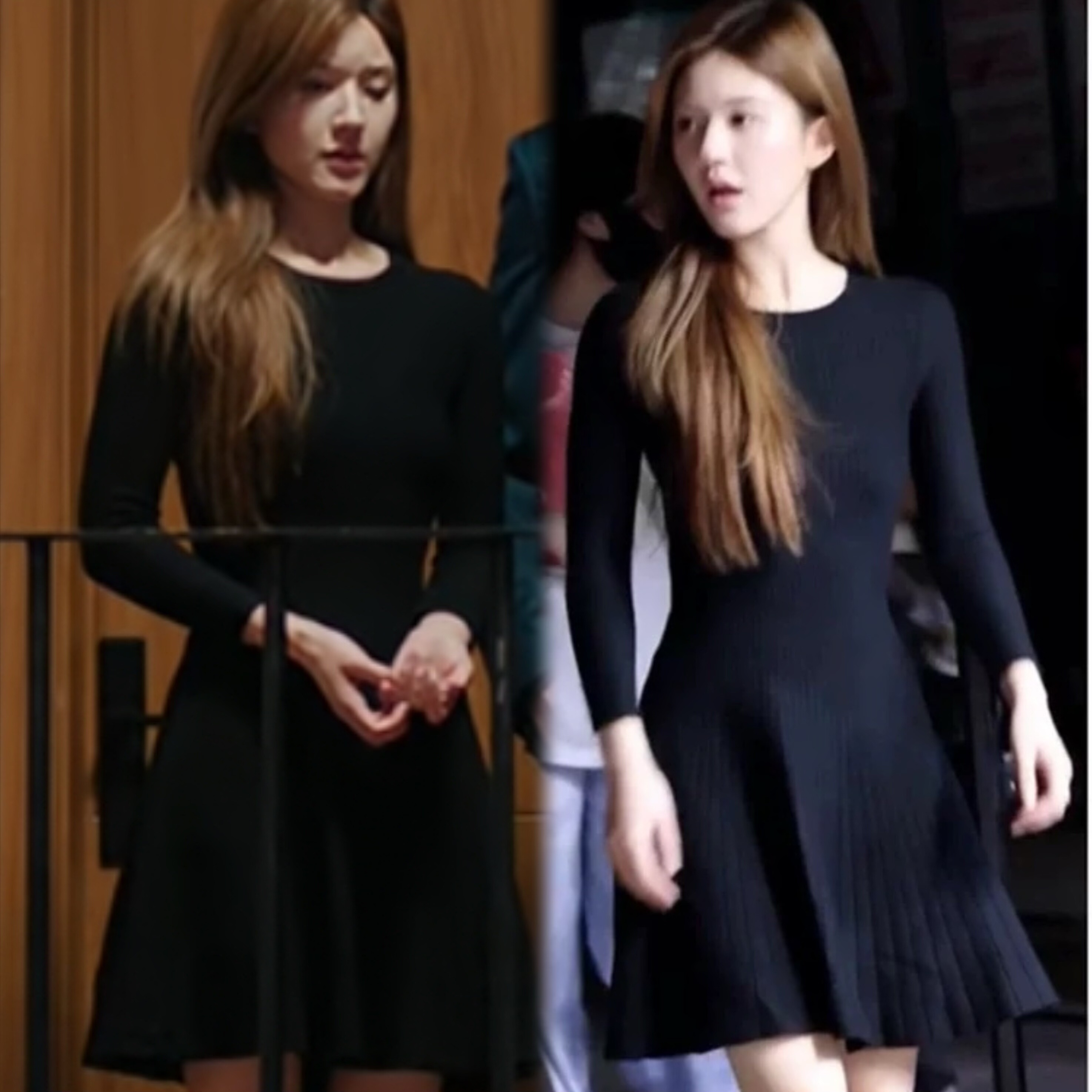 许我耀眼赵露思许妍同款黑色赫本风韩版针织连衣裙女显瘦内搭短裙