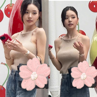 现货宋智雅同款2025夏季新款小众吊带背心女外穿纯欲性感抹胸上衣