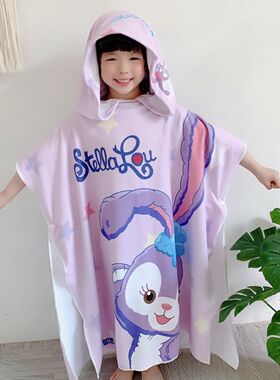 浴巾儿童游泳防风保暖芭蕾兔浴袍