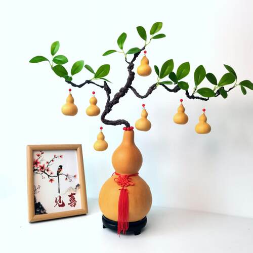 天然葫芦摆件乔迁开业家庭办公室商场窗台客厅玄关吉祥如意摆件