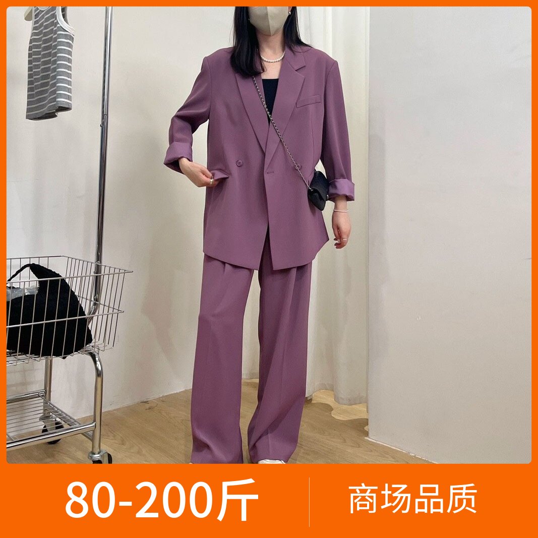 韩版西装大码200斤胖妹妹