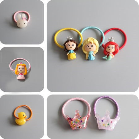 出口订单儿童头饰发饰品头绳卡通巧虎公主发绳发圈宝宝小号皮筋