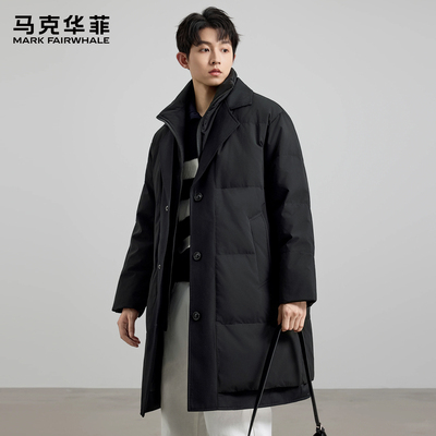 马克华菲休闲连帽羽绒服男士外套