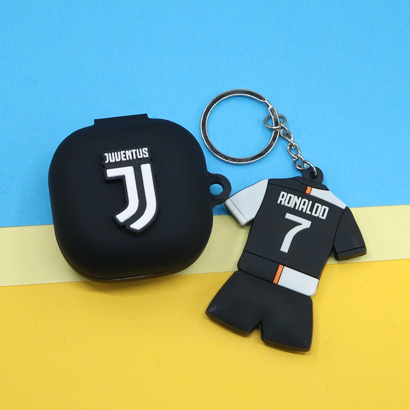 适用JBL COMPACT小精灵蓝牙耳机保护套T280 TWS X3/X2皇马贝林厄姆巴佩凯恩C劳塔罗迈阿密梅西球衣挂饰硅胶壳