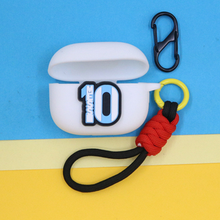 适用漫步者comfo clip耳夹式蓝牙耳机保护套Shiny流光潮酷简约足球迷梅西10号C罗7号R1/花再ZeroClip硅胶软壳